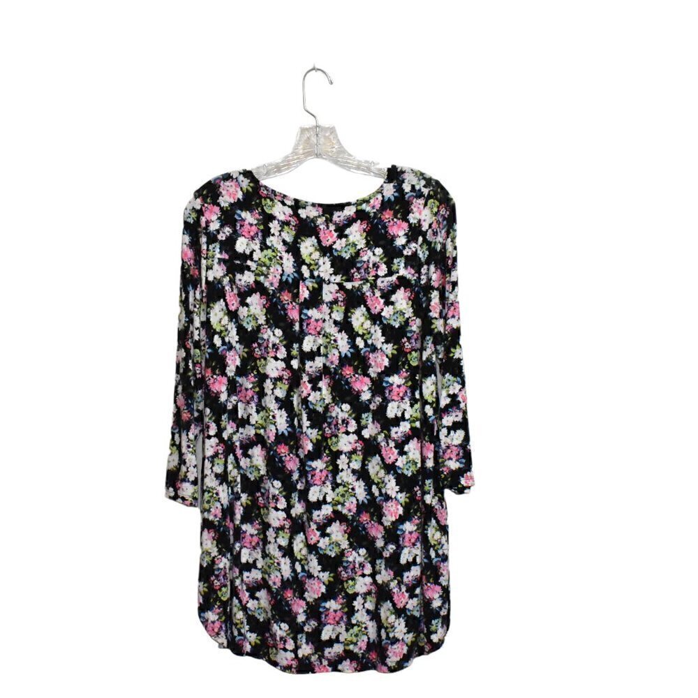 J. Jill Wearever Collection 3/4 Sleeve Hi Lo Pullover Floral Tunic Top S… - Picture 2 of 8